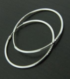 Sosie Designs Silver Hoop Earrings 35mm