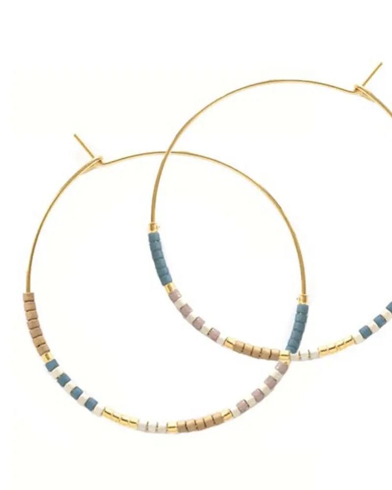 Amano Studio Japanese Seed Bead Hoops - Sky