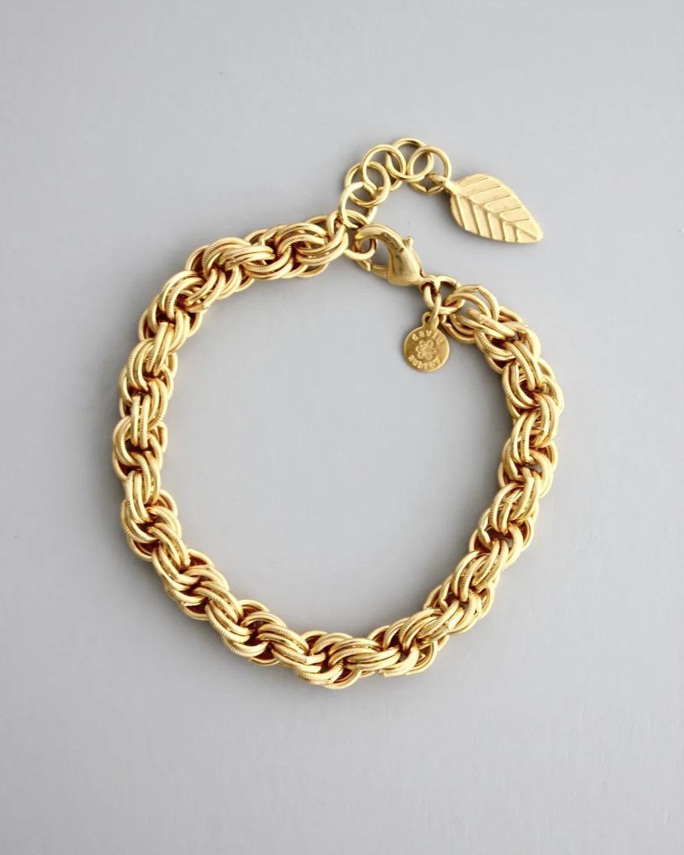 David Aubrey Gold Rope Chain Bracelet