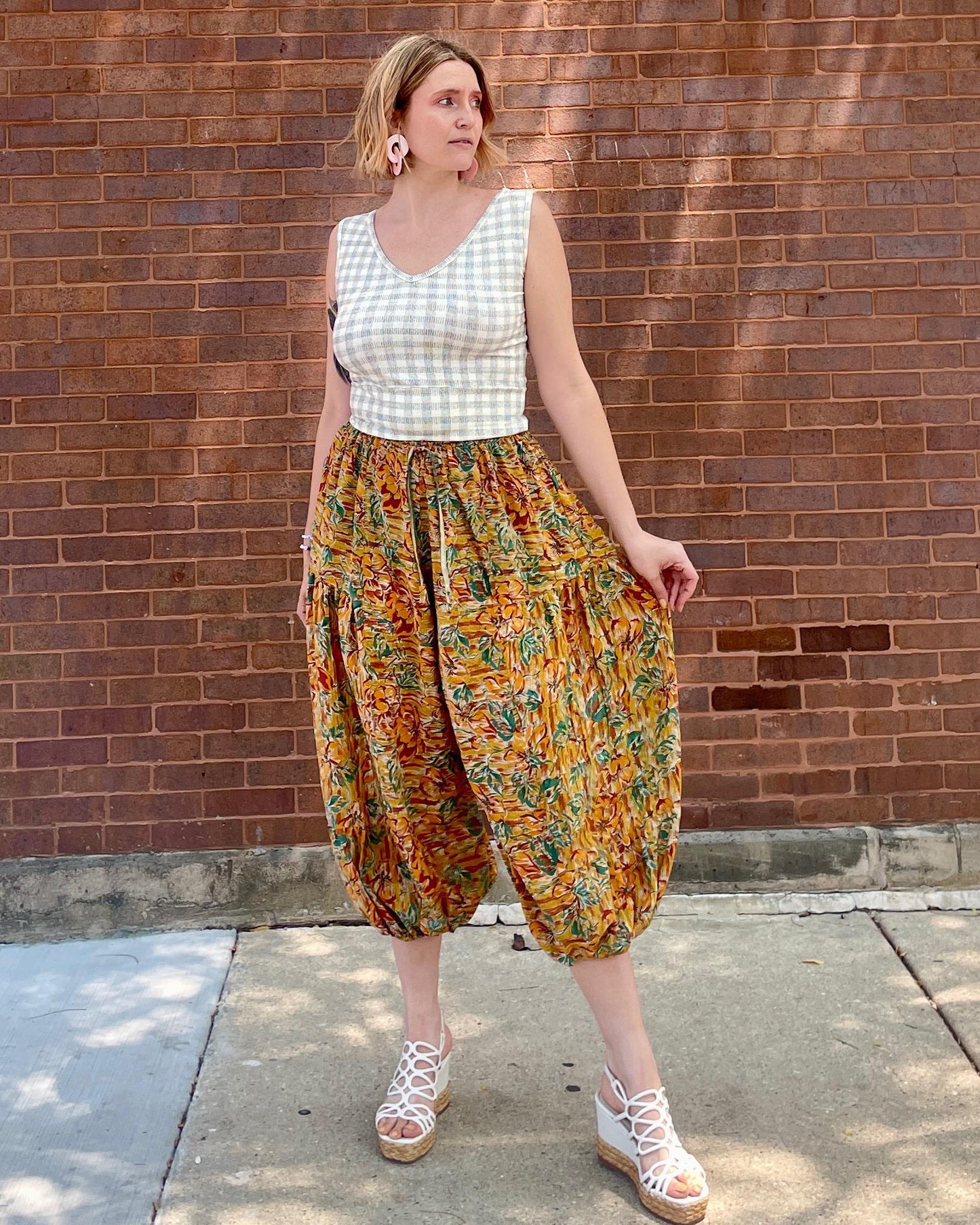 Indie Ella Balaree Pants Marigold Floral