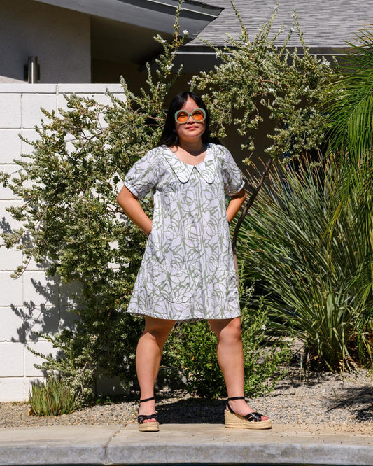 Squasht Charlotte Dress in Sage Vines