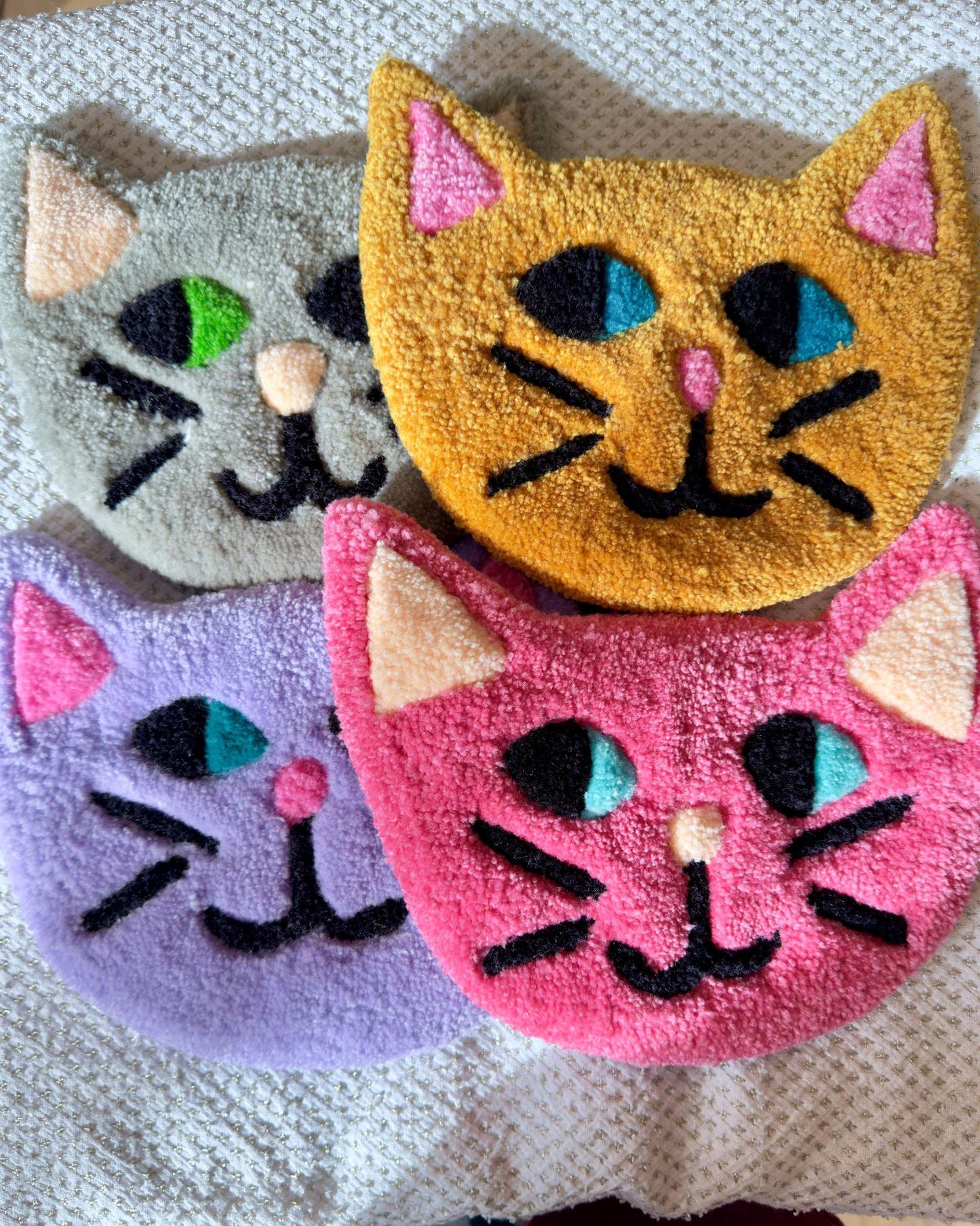 Hi Cutie Cat Wall Hanging  in Lavender