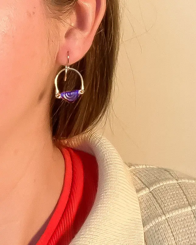 Michelle Starbuck Cobalt Deco Earrings