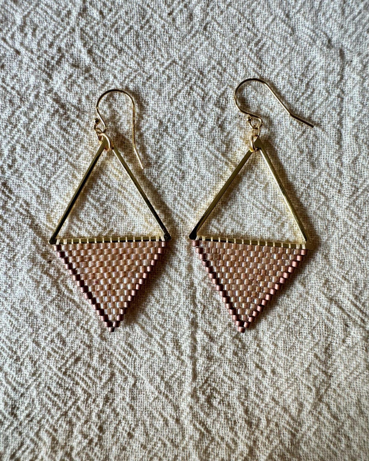 SV Beads Medium Japanese Beaded Earrings in Pink