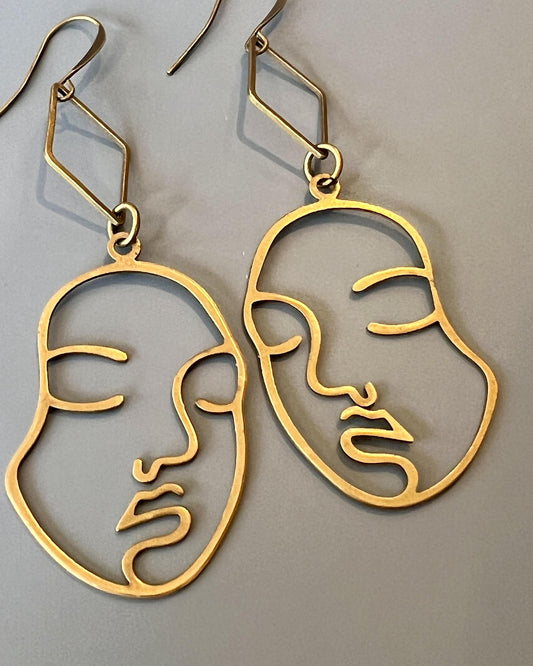 Sugar Vibe Large Mirrored Face Earrings