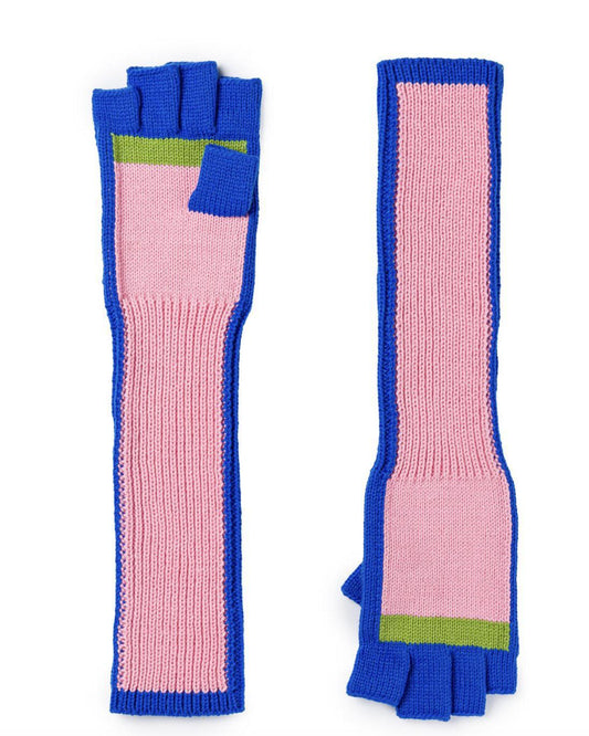 Verloop Outline Fingerless Gloves Poppy Pink