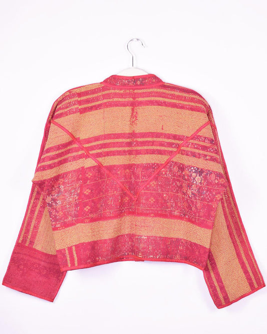 Txtile Sofie Advika Quilted Reversible Patchwork Kantha Jacket