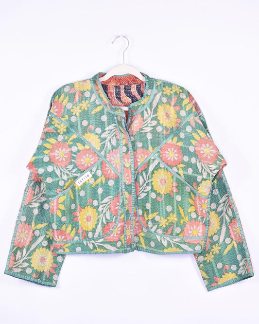 Txtile Sofie Kalyani Quilted Reversible Patchwork Kantha Jacket