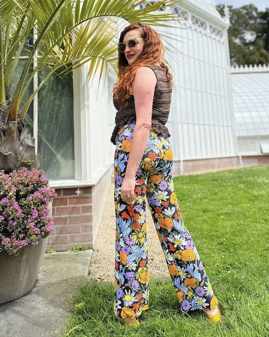 Nooworks Palazzo Pants in Wildflowers