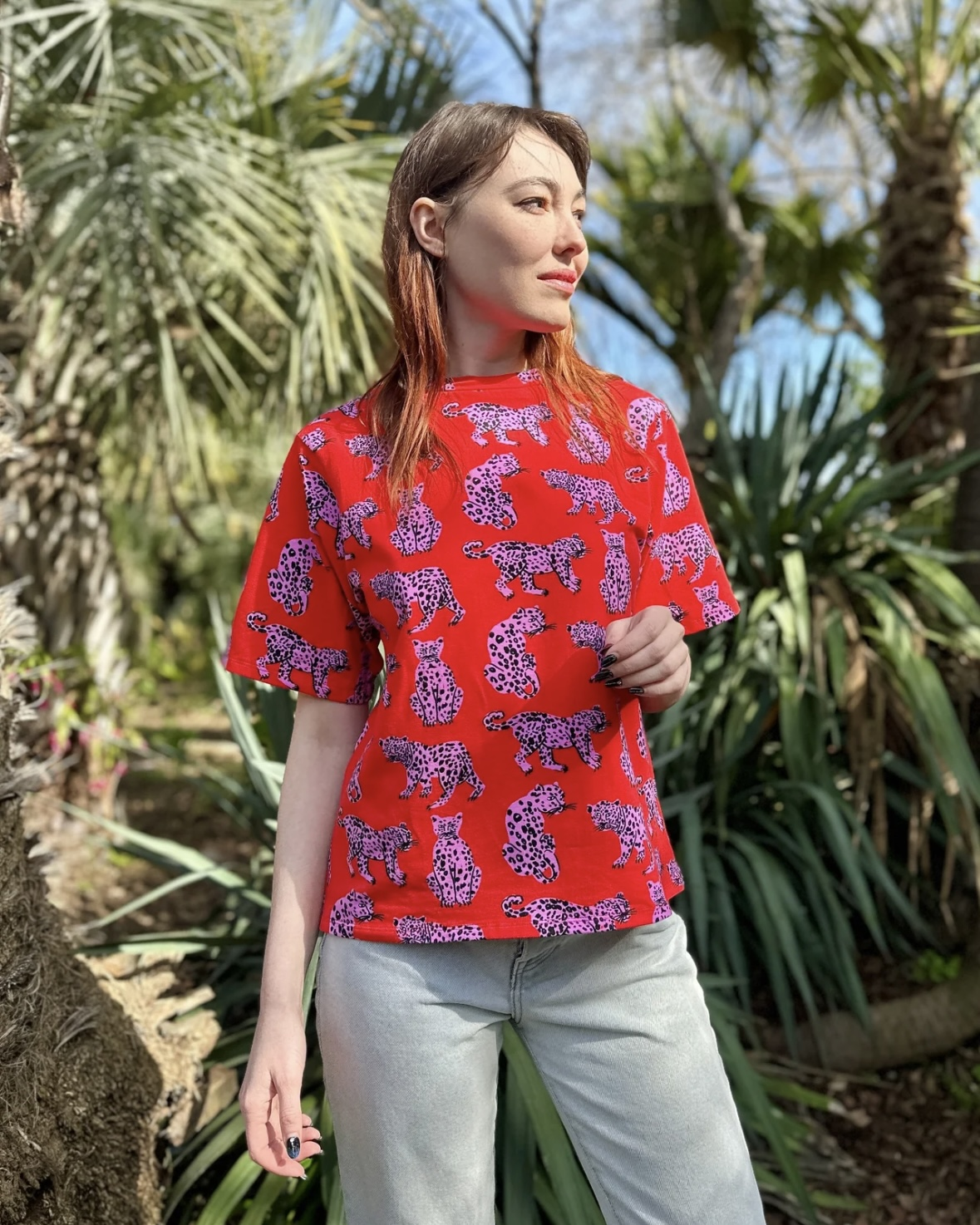 Nooworks Oversized Tee in Sondler Cat