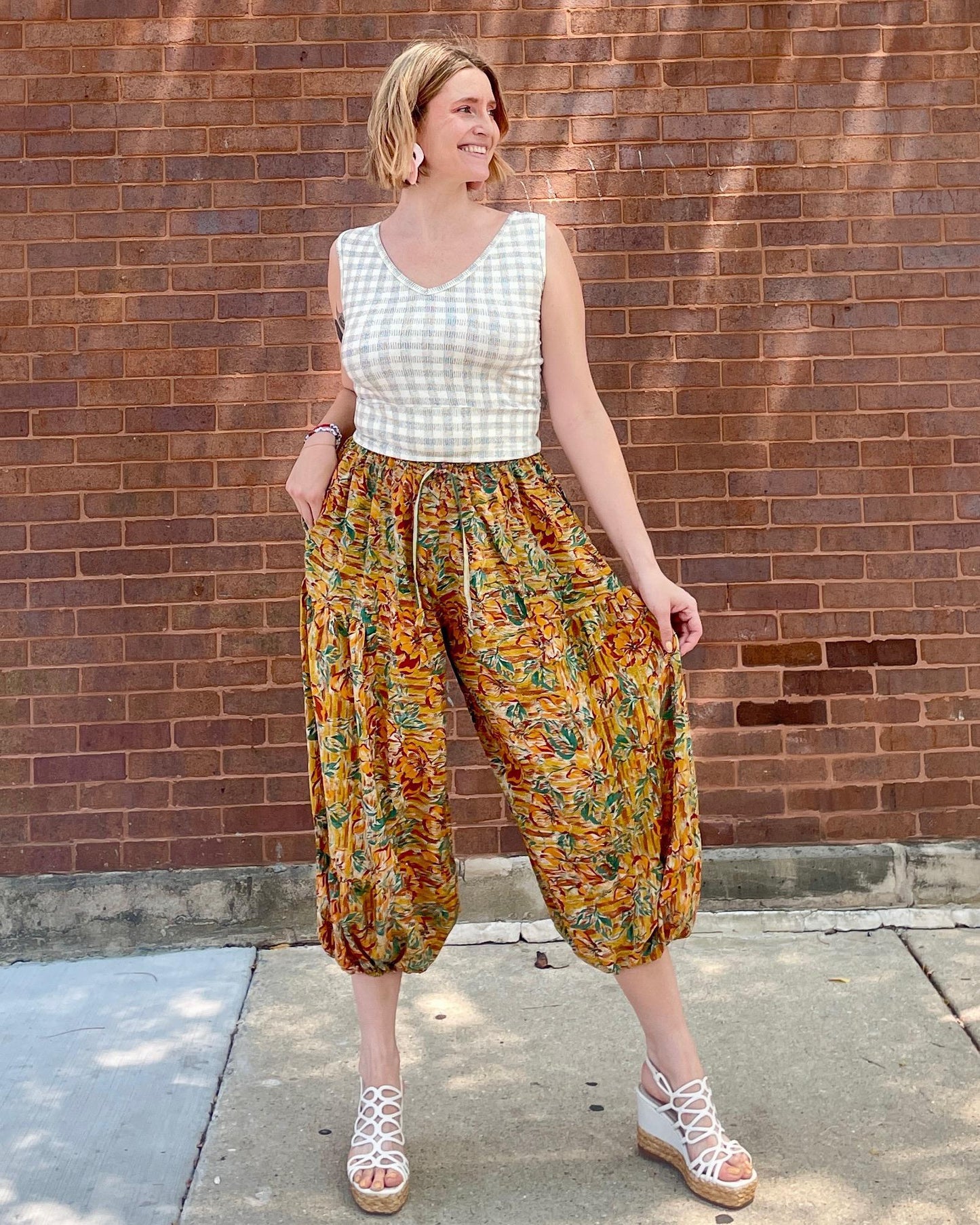 Indie Ella Balaree Pants Marigold Floral