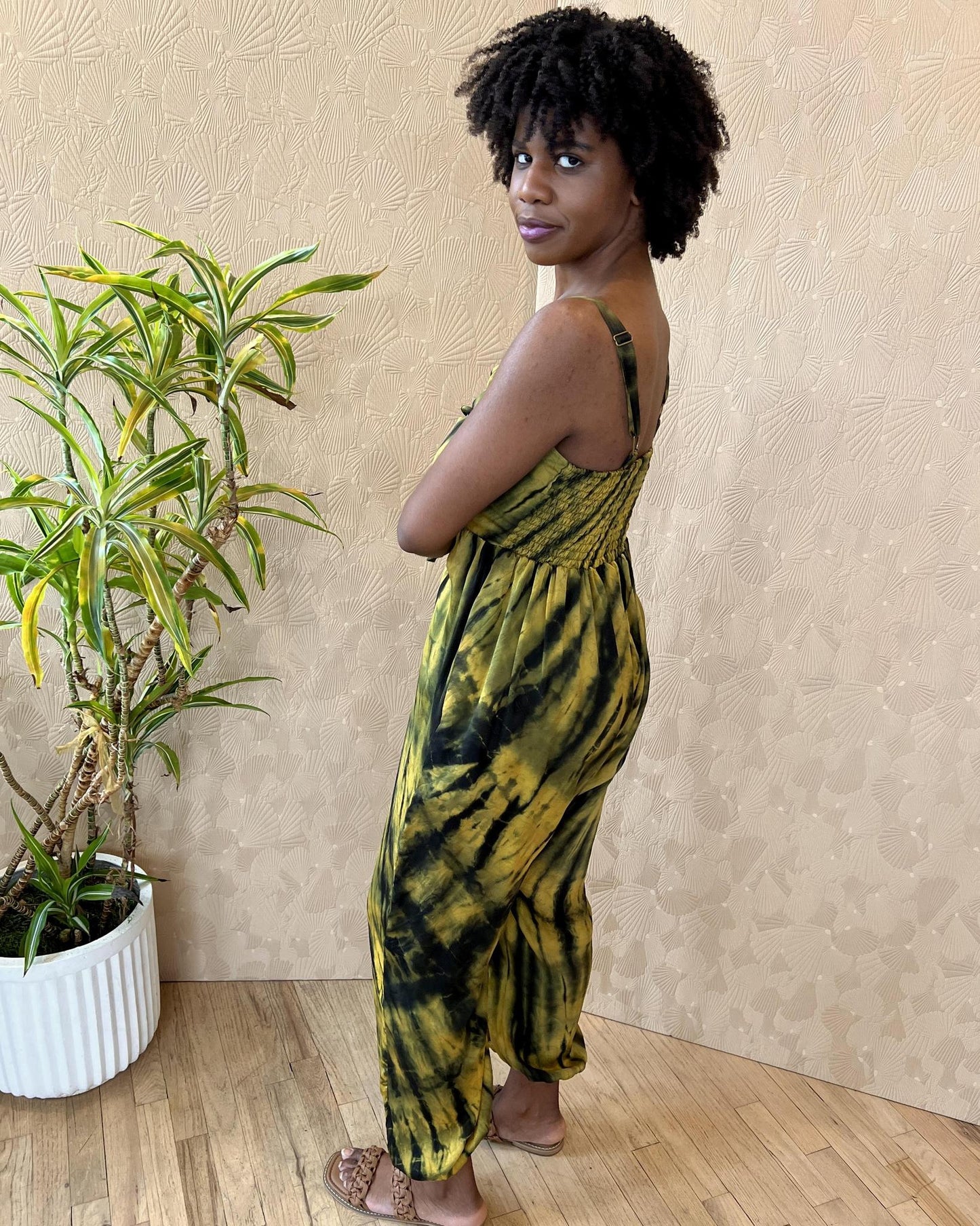 Indie Ella Aurora Boho Jumpsuit in Tiger Eye (M/L)