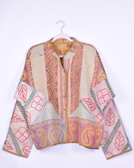 Txtile Charlie Jiya Quilted Reversible Patchwork Kantha Jacket