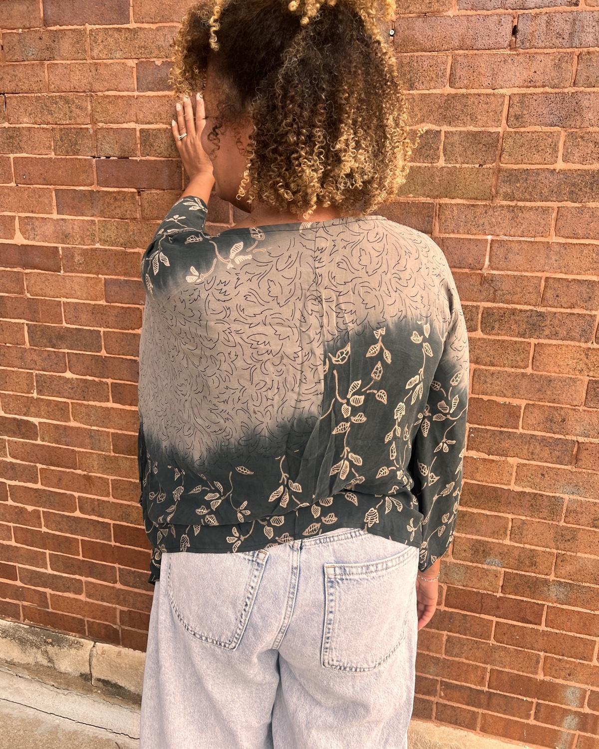 Indie Ella Ronak Jacket in Dusty Teals and Grays