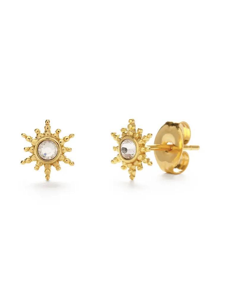 Amano Studio 14k Starburst Studs - Crystal