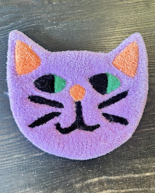 Hi Cutie Cat Wall Hanging  in Lavender