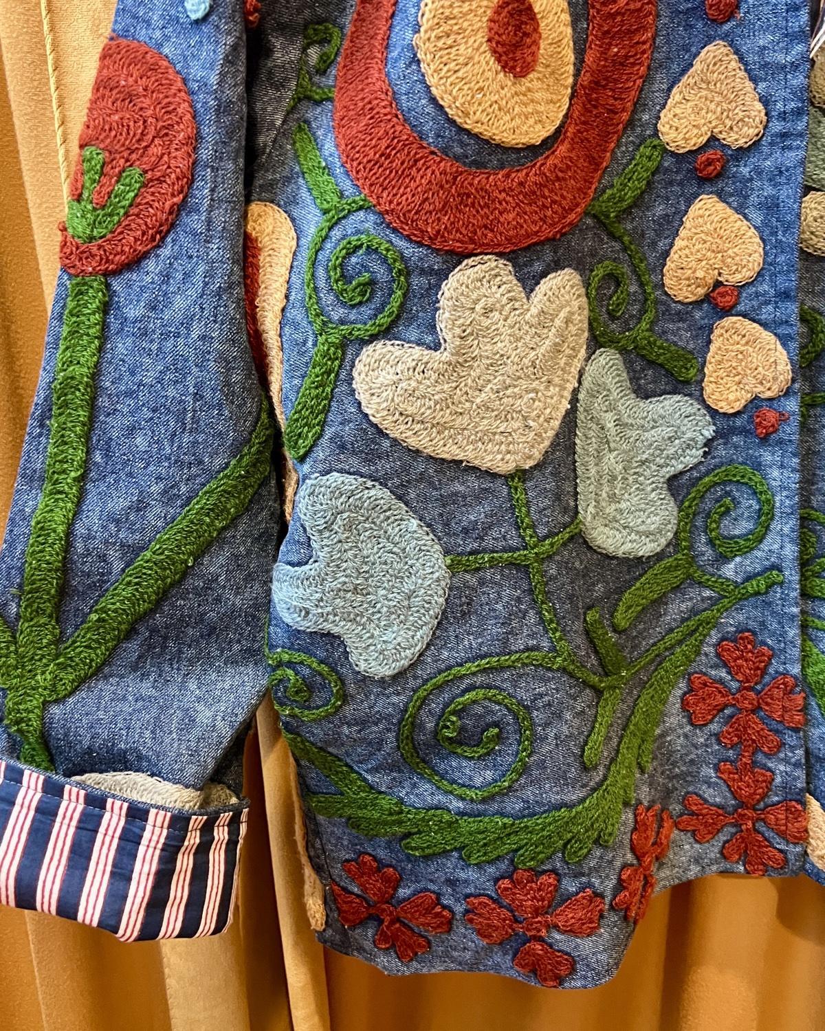 Txtile Brick Denim Suzanni Embroidered Jacket