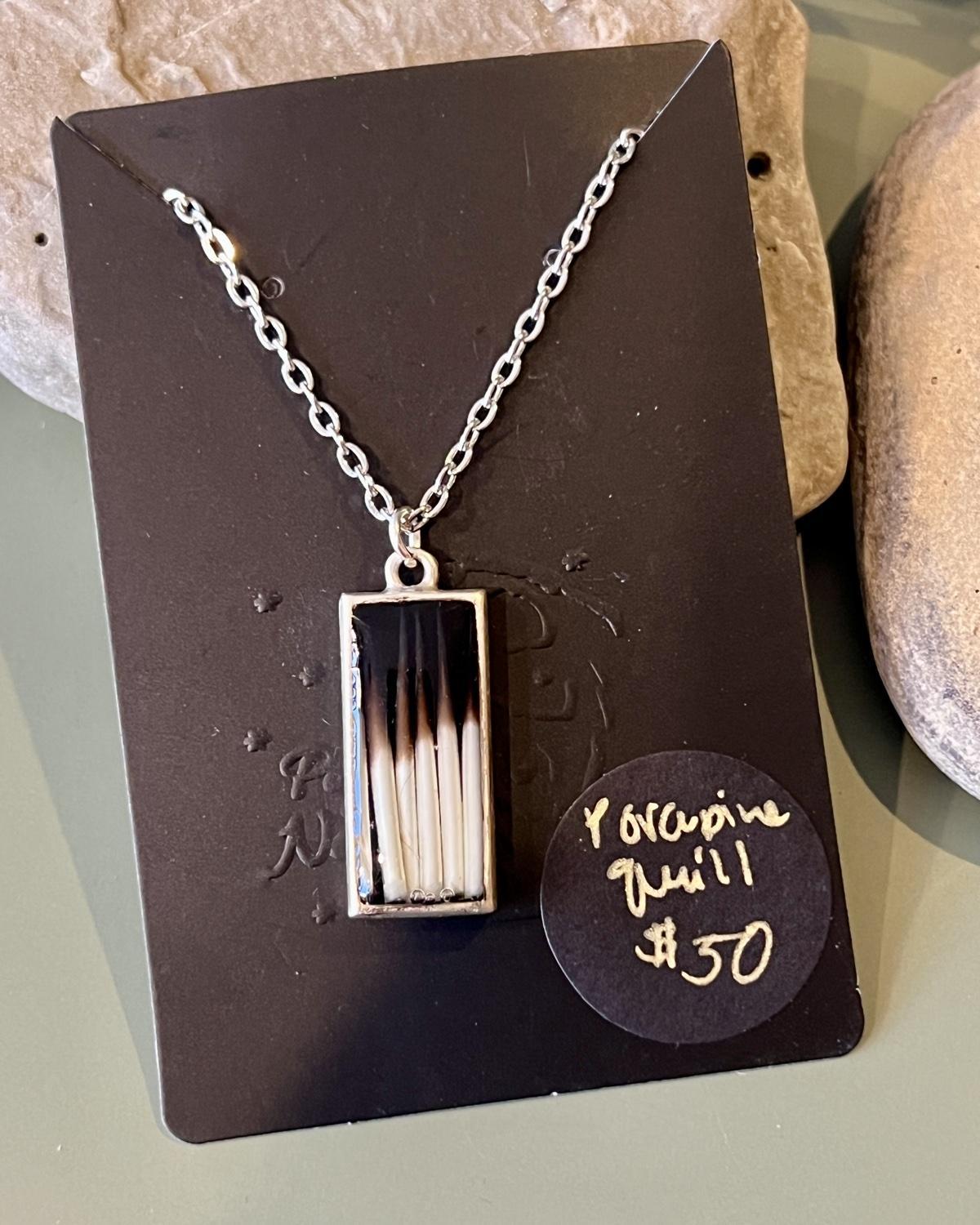 Pajaro Negro Porcupine Quill Necklace