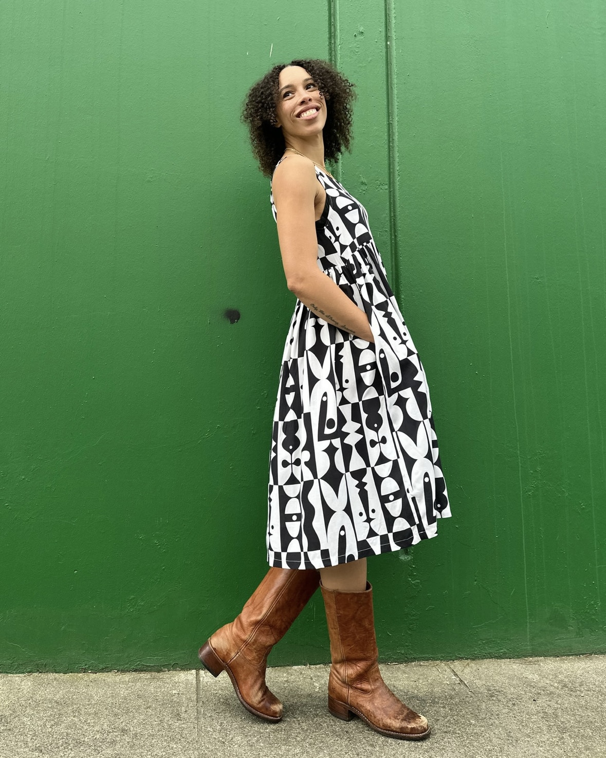 Nooworks Rayon Naomi Dress in Illusions