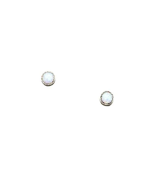 Michelle Starbuck Silver Opal Studs