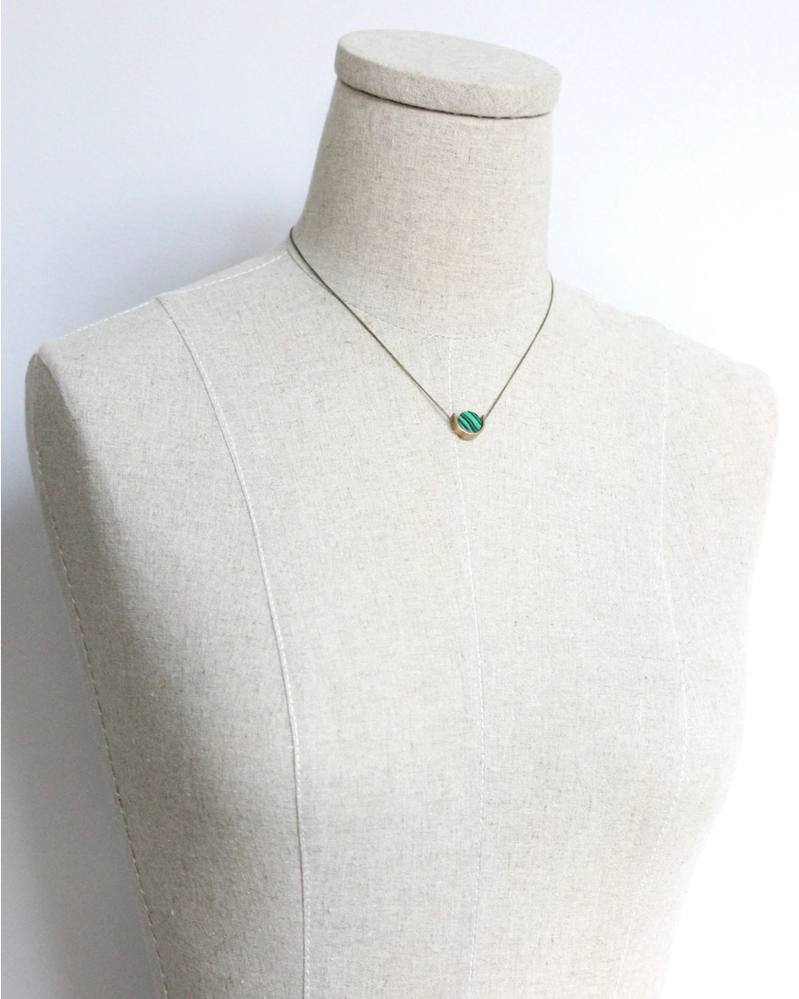 David Aubrey Malachite Mini Necklace