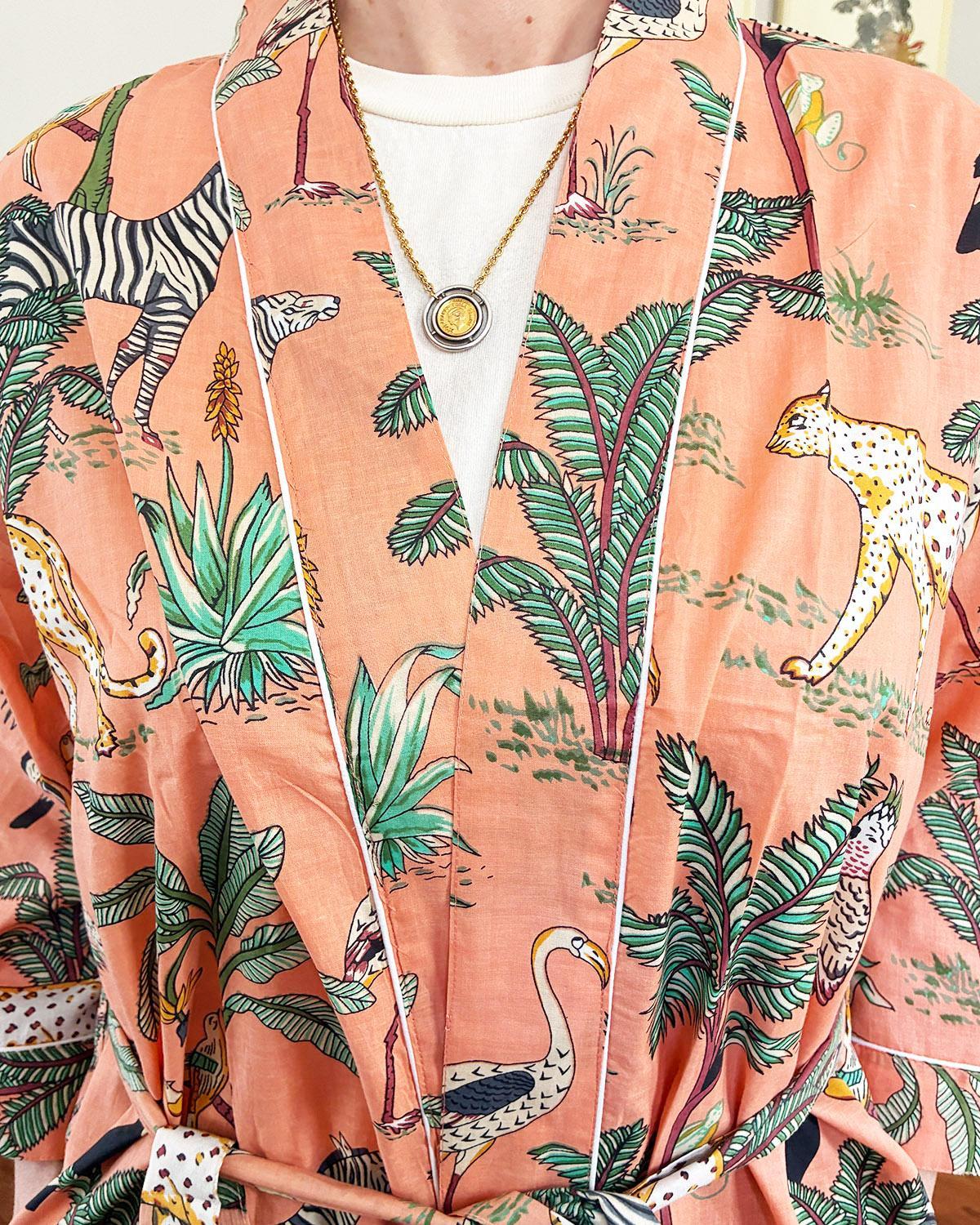 Txtile Lightweight Cotton Robe - Sunrise Safari