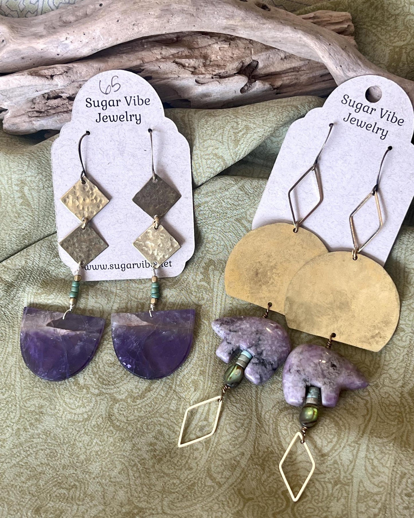 Sugar Vibe Amethyst Statement Earrings