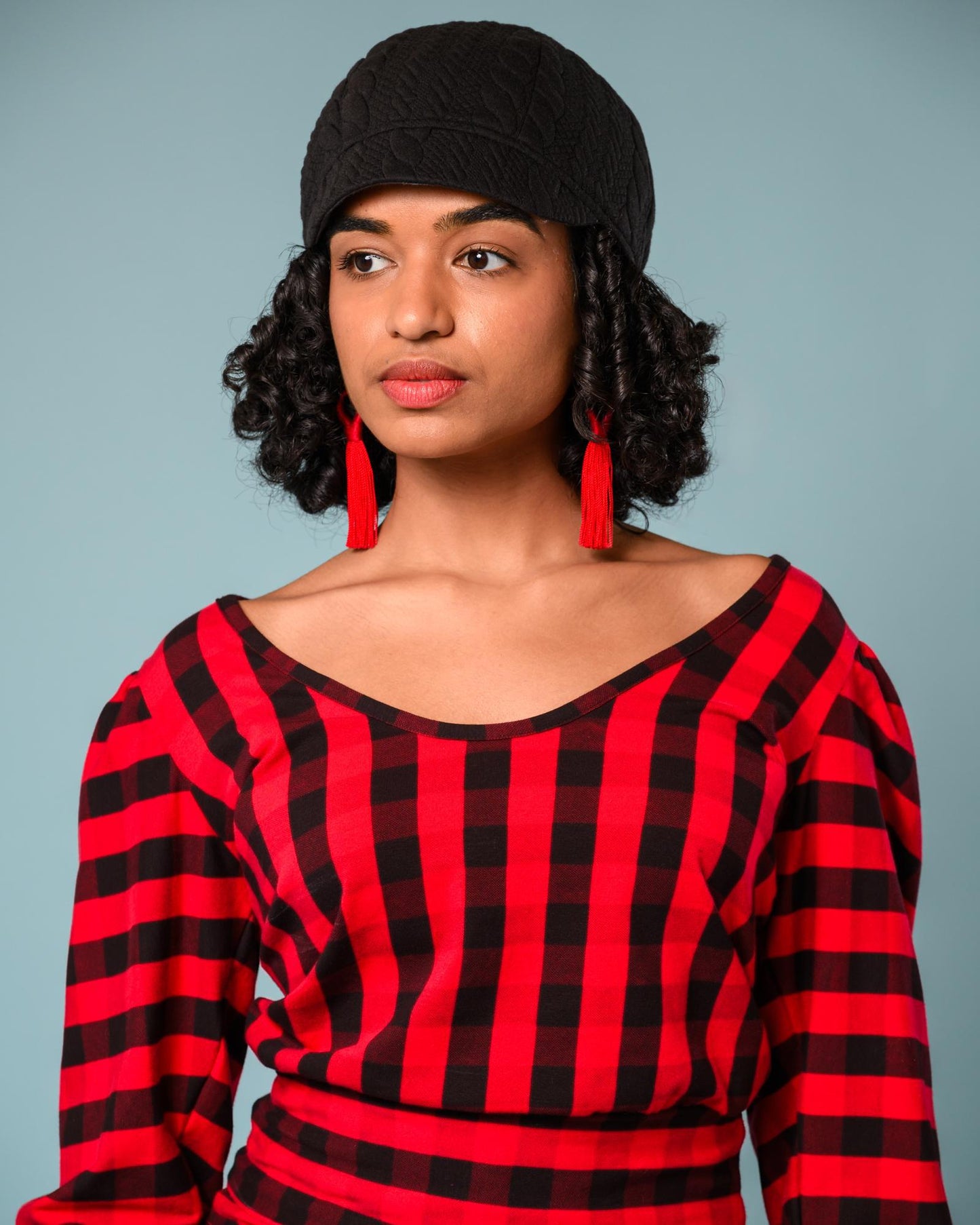 Squasht Debbie Top Red and Black Lumberjack Plaid - SALE