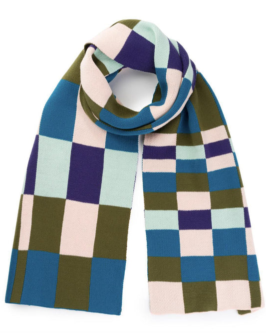 Verloop Tiles Big Scarf in Blush Teal