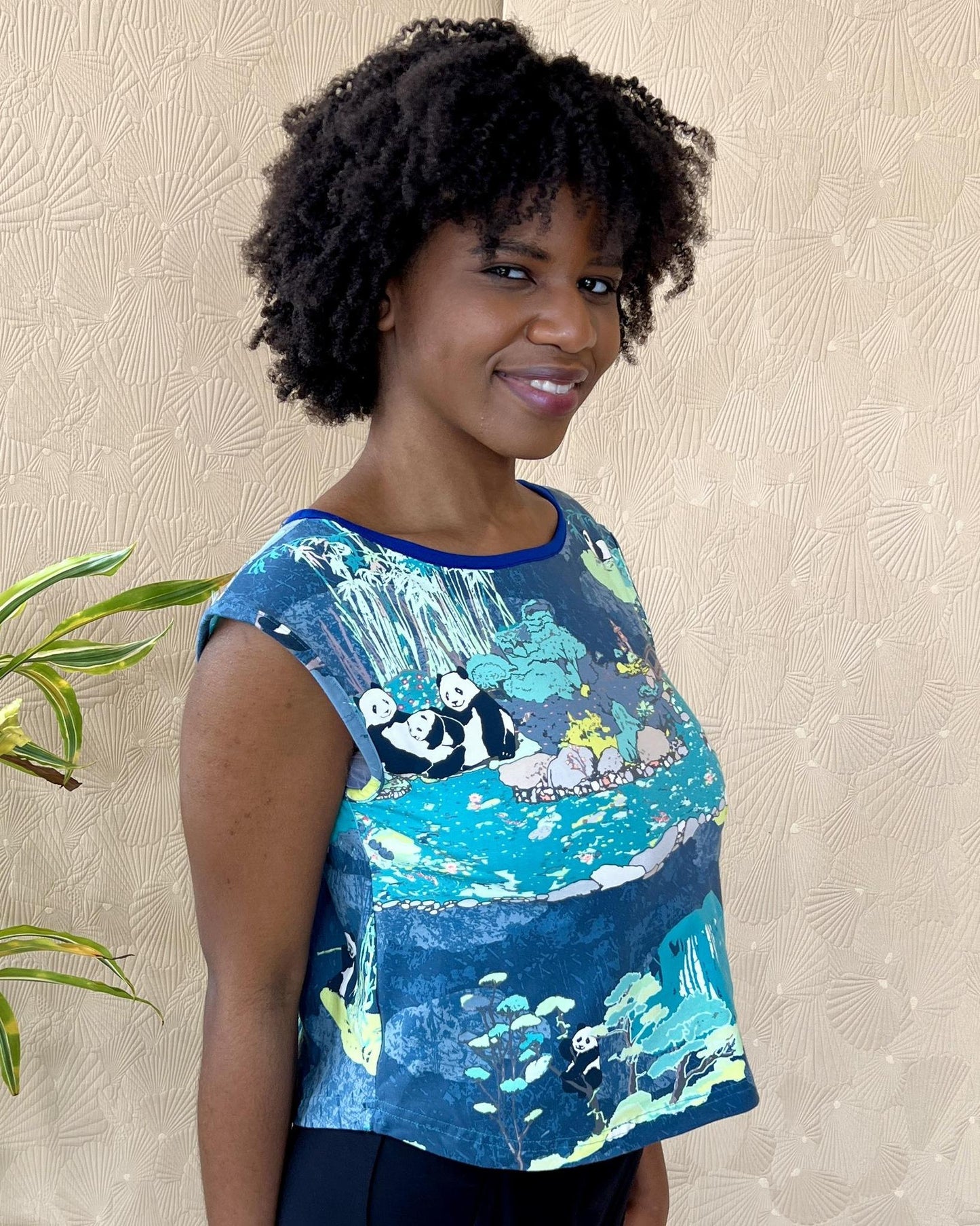 Squasht Croppish Tee in Panda Party