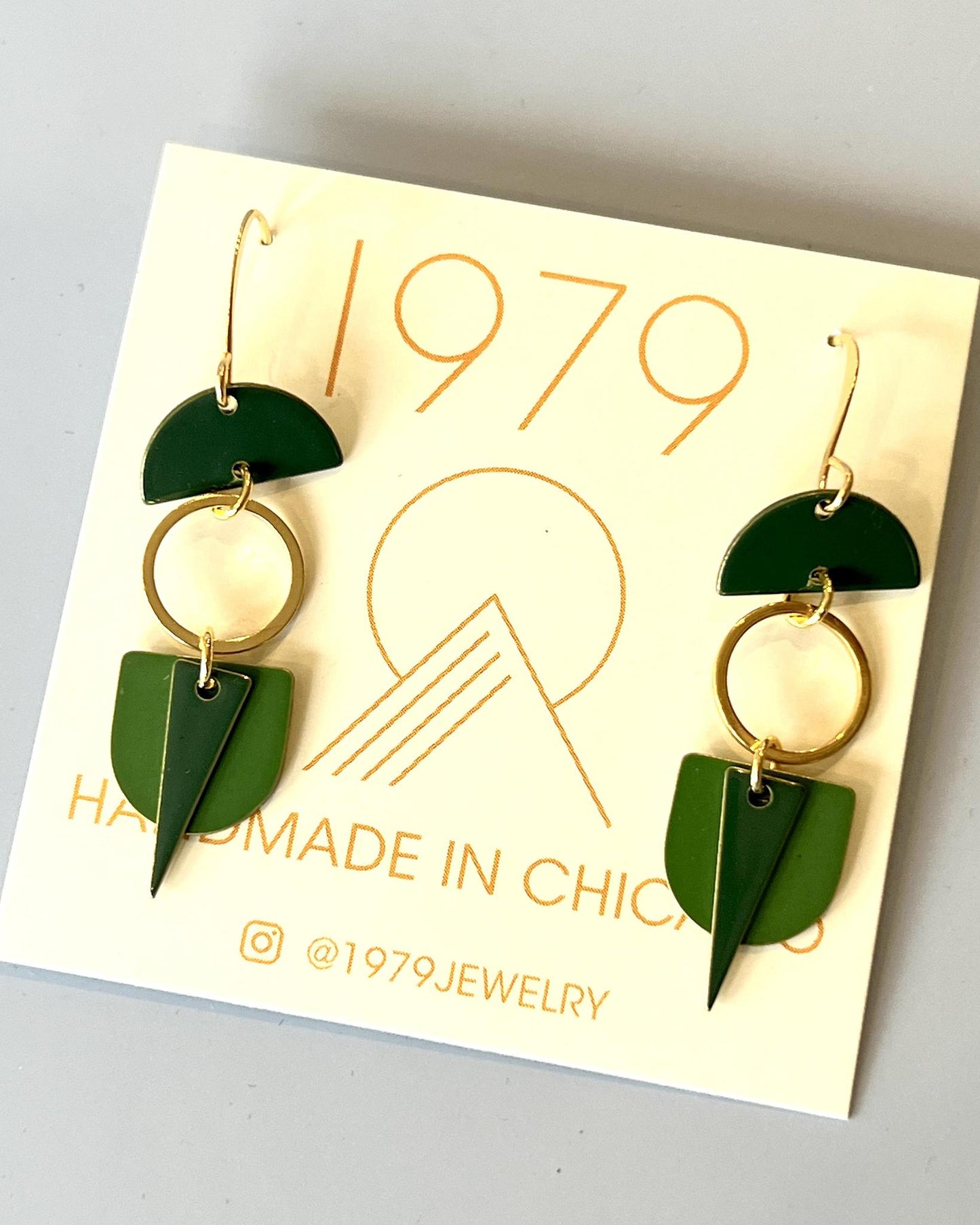 1979 Jewelry Lime Gimlet Earrings