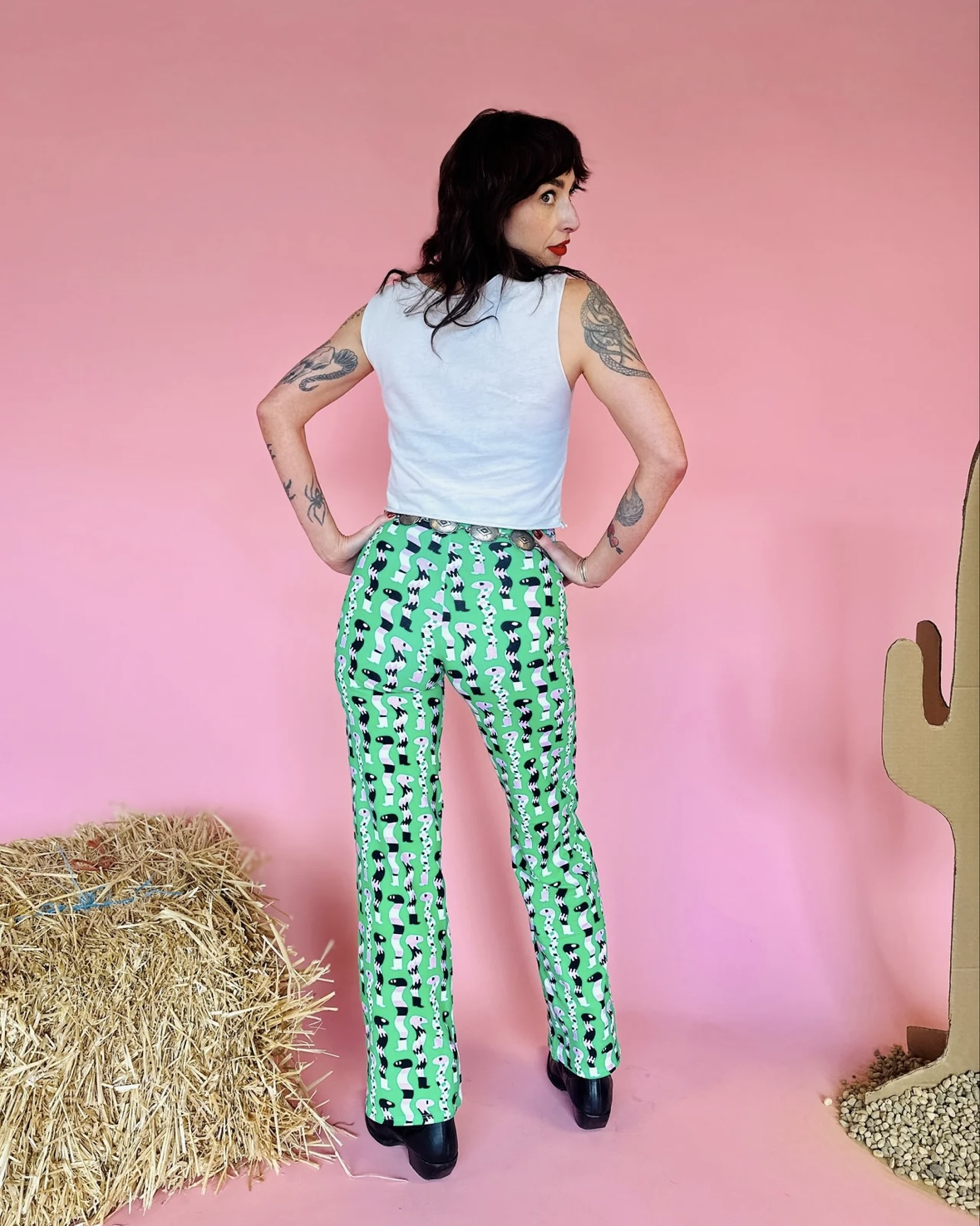 Nooworks Palazzo Pants in Sssnakes
