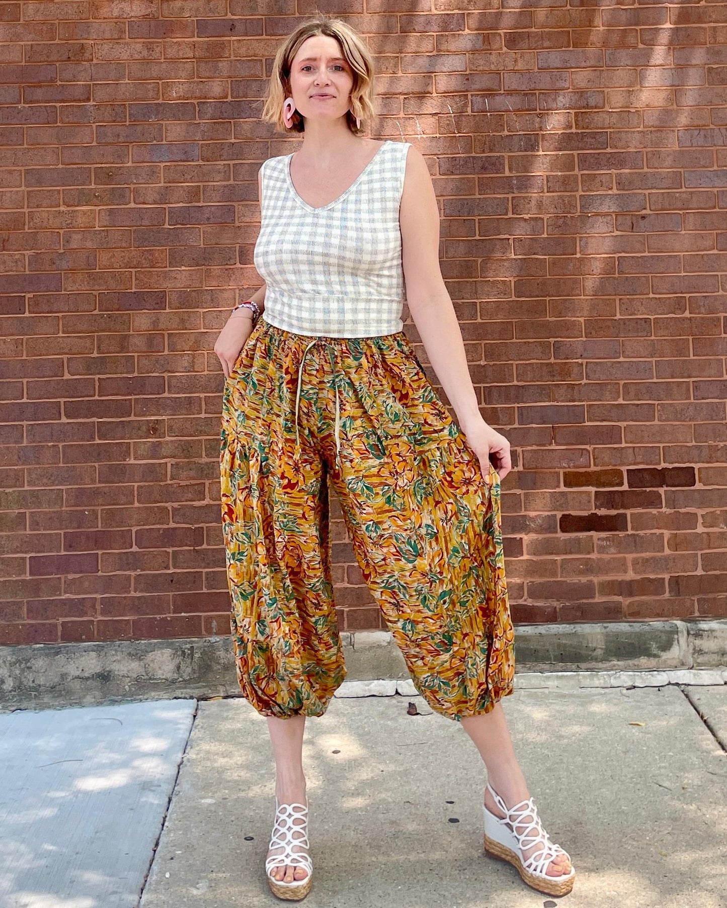 Indie Ella Balaree Pants Marigold Floral