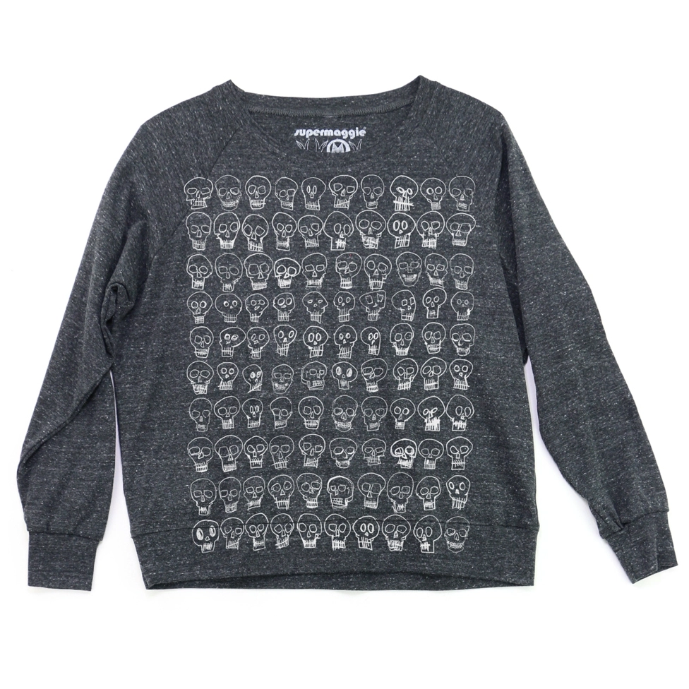 Supermaggie Catacombs Tri Blend Pullover in Heather Charcoal