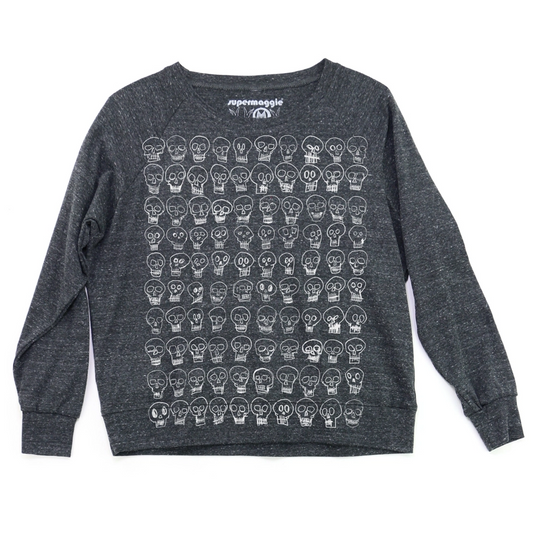 Supermaggie Catacombs Tri Blend Pullover in Heather Charcoal