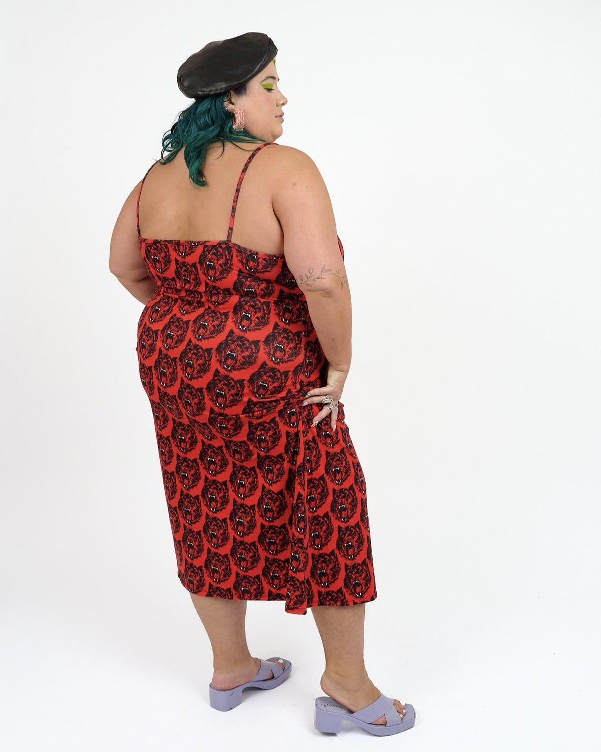 Nooworks Spaghetti Slip Dress in Wolverine