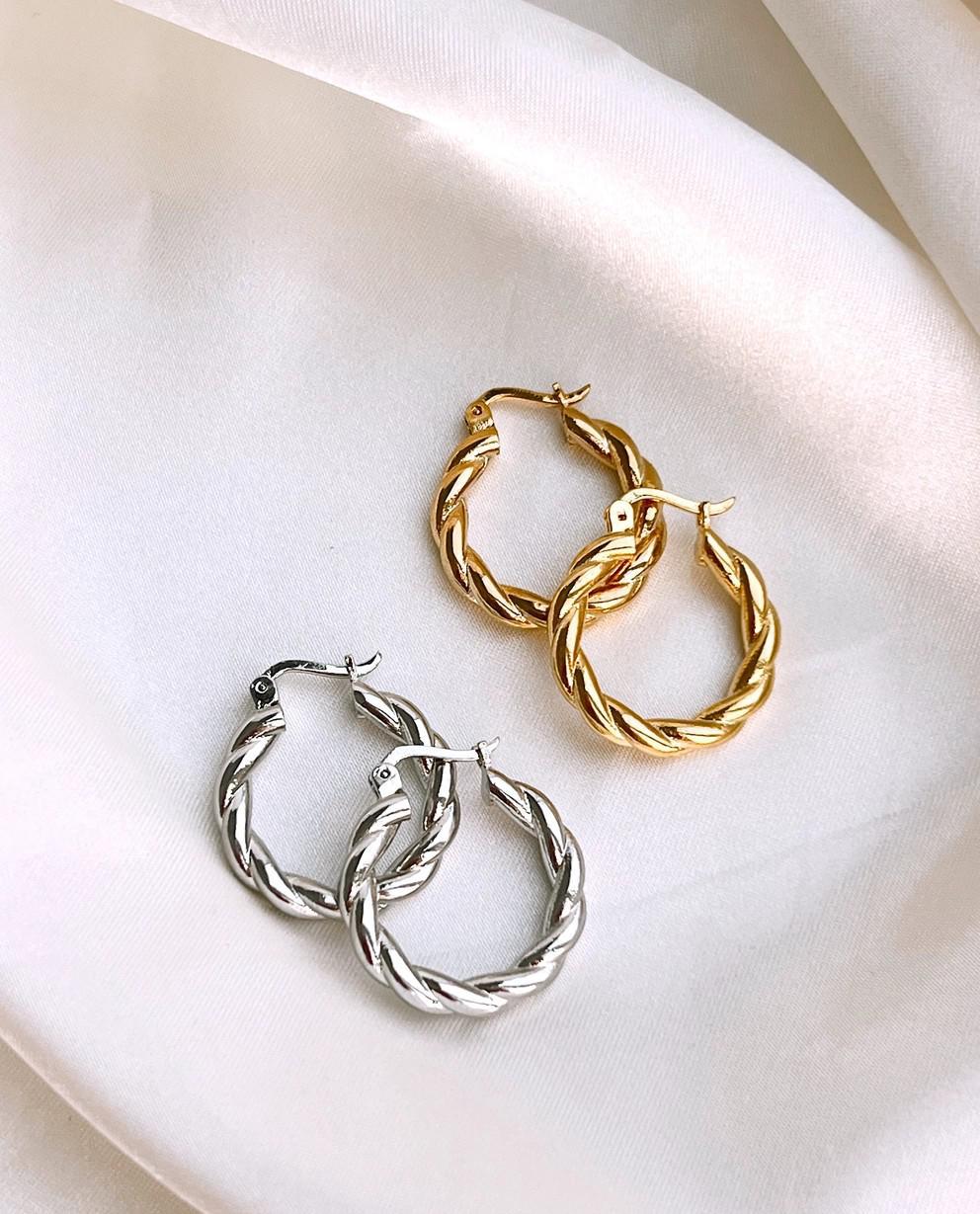 Golden Hour Twist Hoops