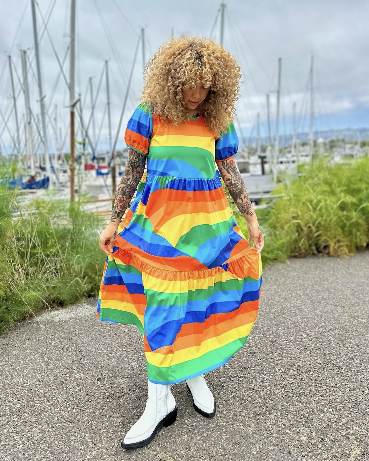 Nooworks Inanna Dress in Sunset Valley