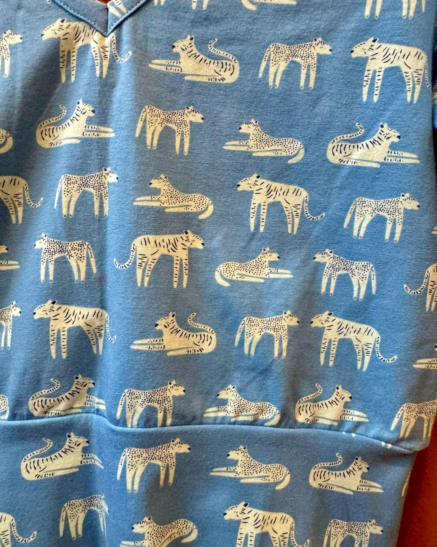 Squasht Bell Sleeve Ballet Top in Big Cats Print - Large, XL