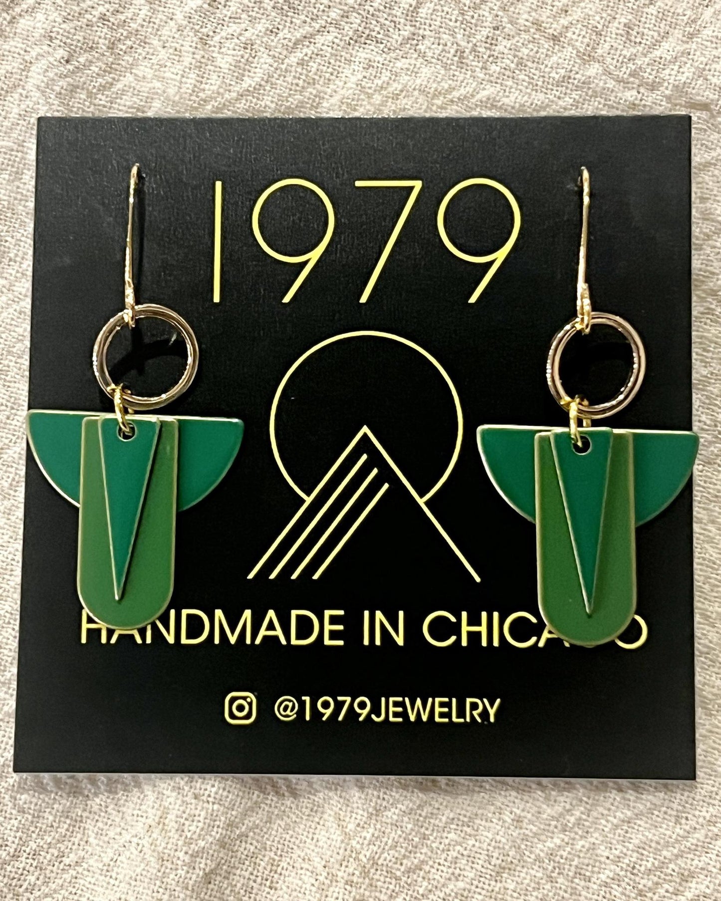 1979 Jewelry Lime Gimlet Earrings