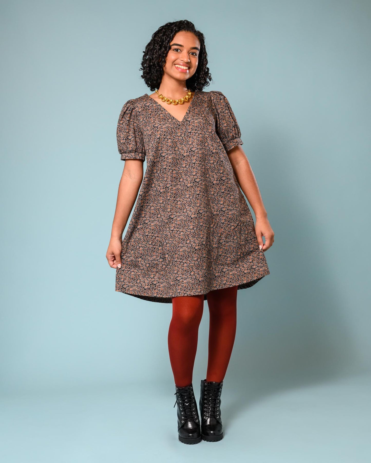 Squasht Winifred Shift Dress in Efflorescent Lava