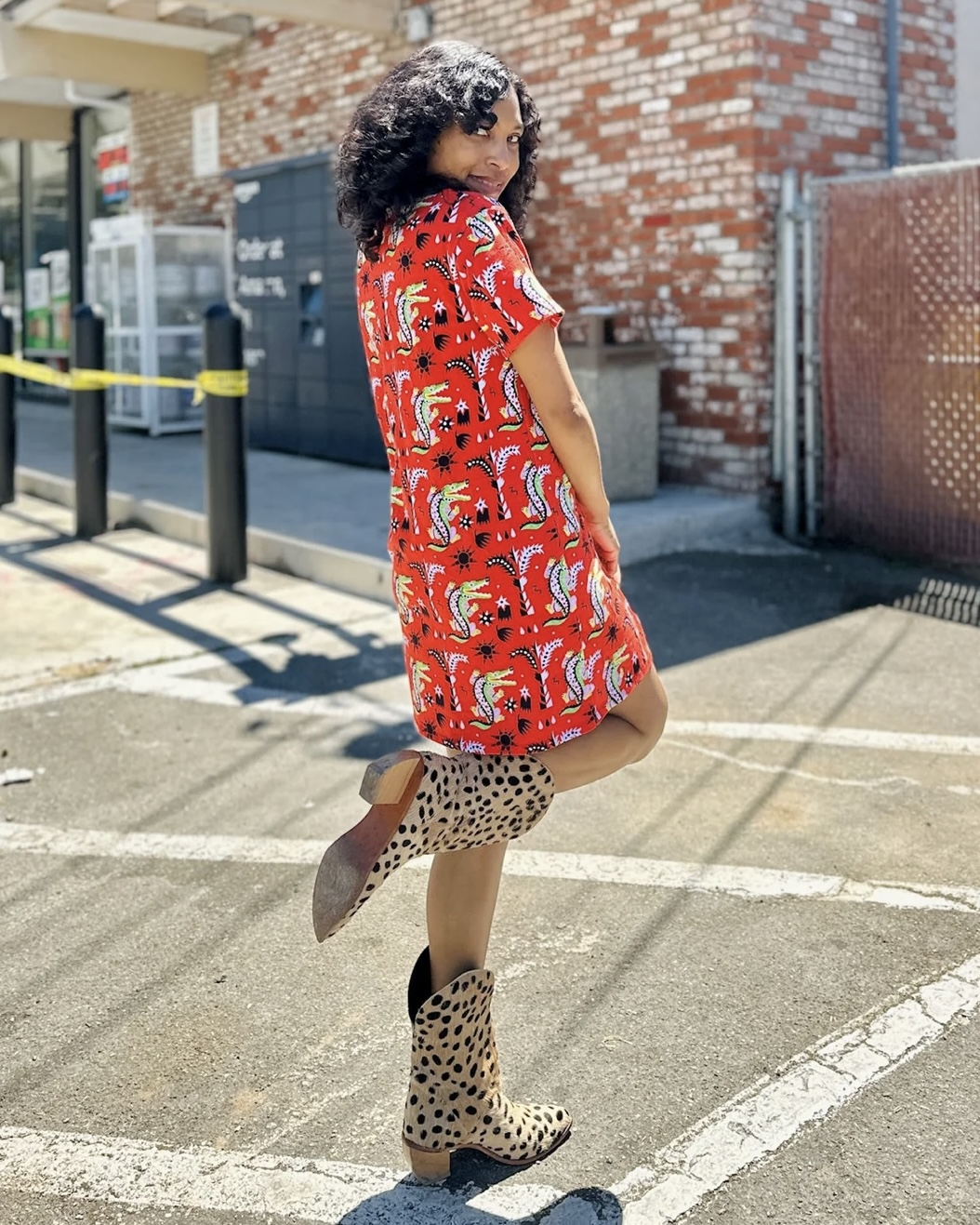 Nooworks Tee Dress in Crocodilo