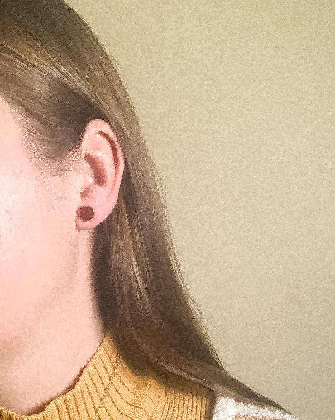 Michelle Starbuck Carnelian + Tiger's Eye Mismatched Stud Earrings