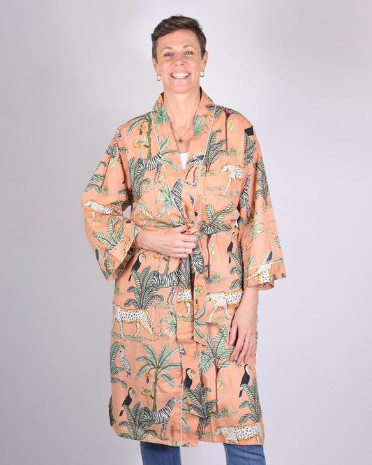 Txtile Lightweight Cotton Robe - Sunrise Safari
