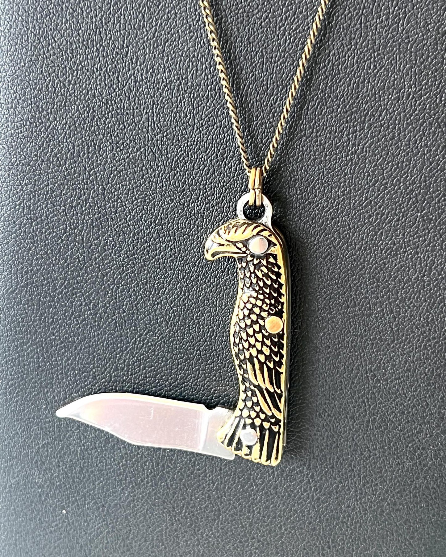 1979 Jewelry Knife Necklace 1.5 inch Eagle