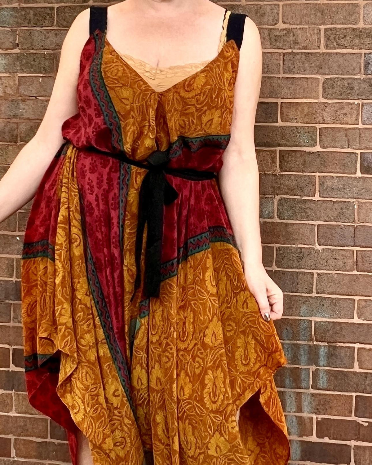 Indie Ella Zatanna Boho Silk Jumpsuit in Buena Tierra