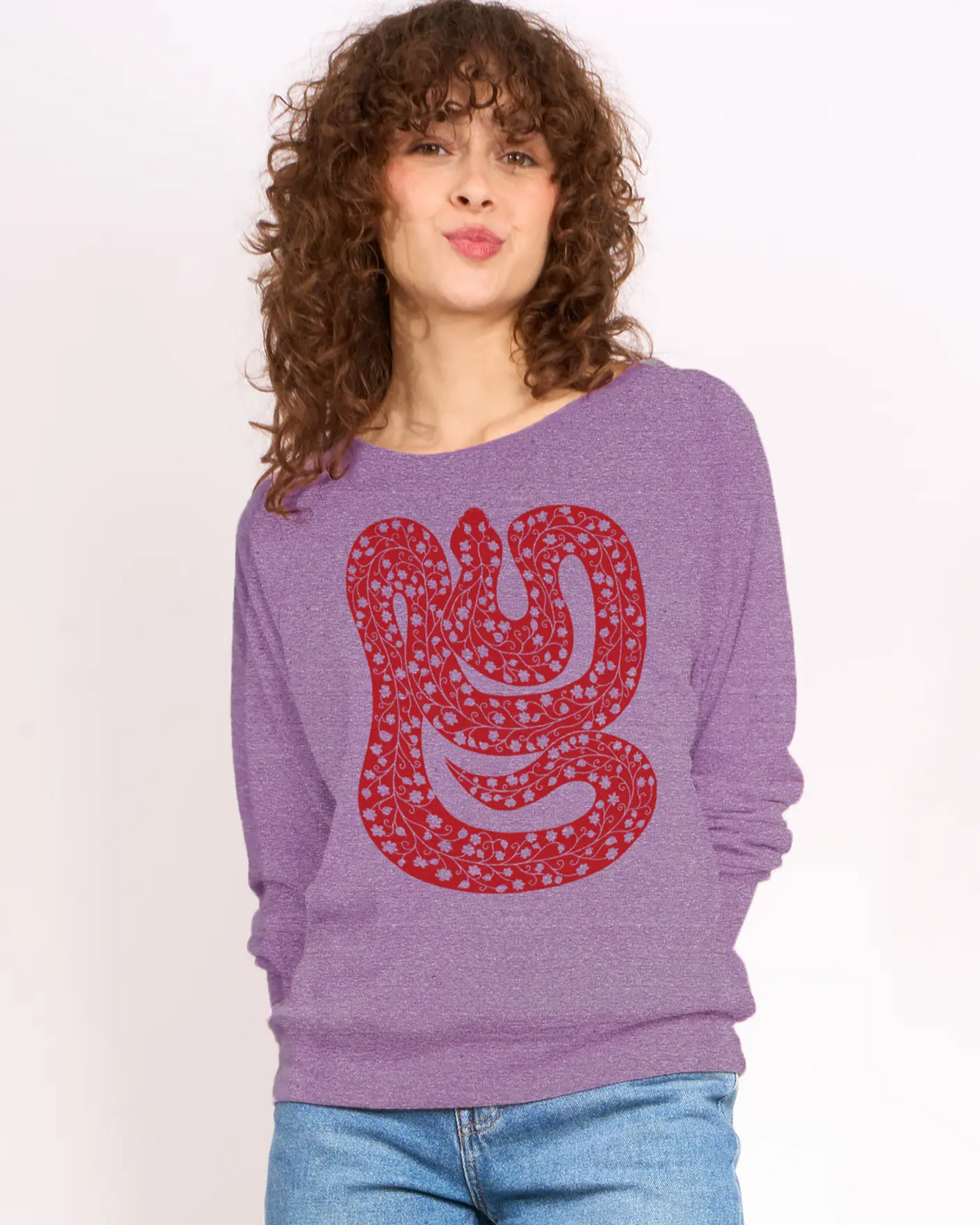 Go to Devil Snake Agnes Tri Blend Pullover in Lilac