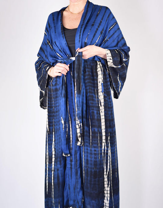 Txtile Tie Dye Kimono/Cover Up - Sapphire Blue - SALE