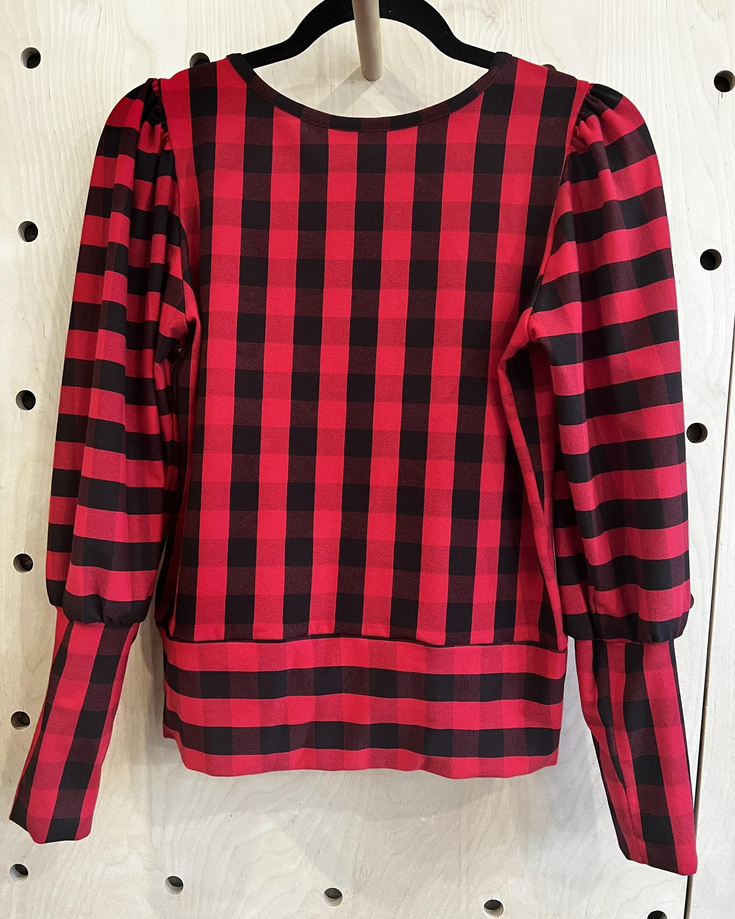 Squasht Debbie Top Red and Black Lumberjack Plaid - Size Small - SALE