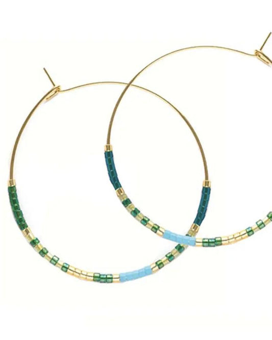 Amano Studio Japanese Seed Bead Hoops - Seashore